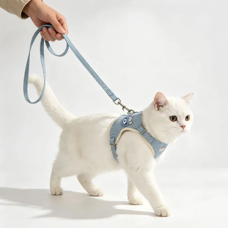 Breathable Reflective Nylon Pet Harness for Small Dogs and Cats Adjustable Cartoon Bear Pet Vest