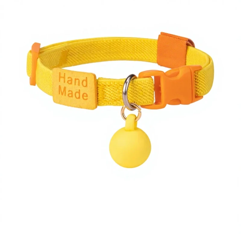Bright Vibrant Colors Soft Pretty Design Adjustable Reflective Bell Pet Collar Necklace for Cats Dogs All Season Use Breed Size