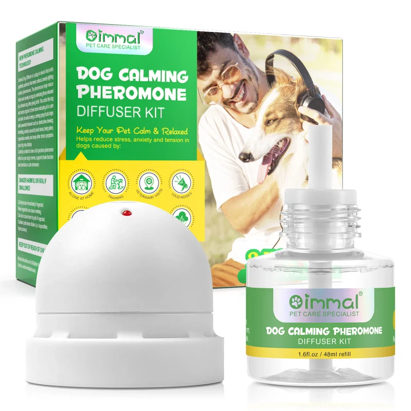 British Standard Plug Pet Training Calming Pheromones Diffuser Refills Kit for Dog Stress and Separation Anxiety Relief