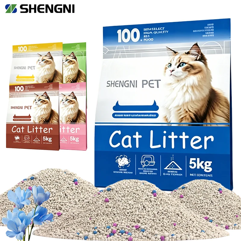 Bulk Bentonite Cat Litter with Activated Carbon Unscented Granules Eco Friendly Fast Clumping & Odor Control