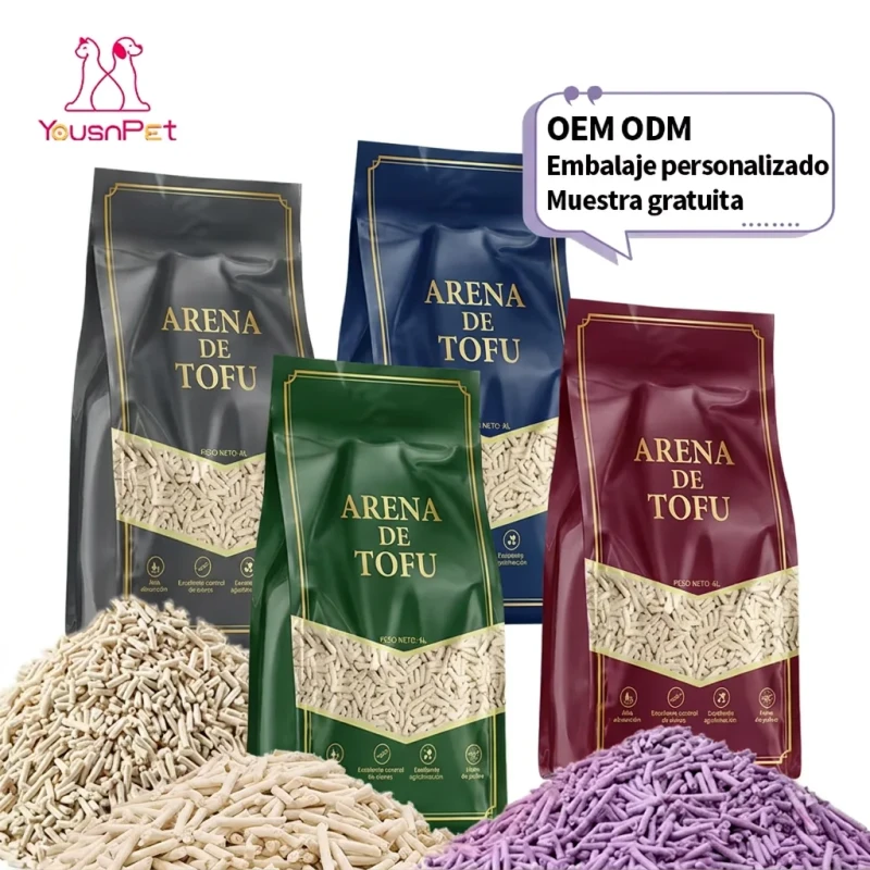 Bulk Buy Green Tea Scented Flushable Cat Litter Muestra Gratuita Arena De Tofu Natural Excelente Aglutinacion