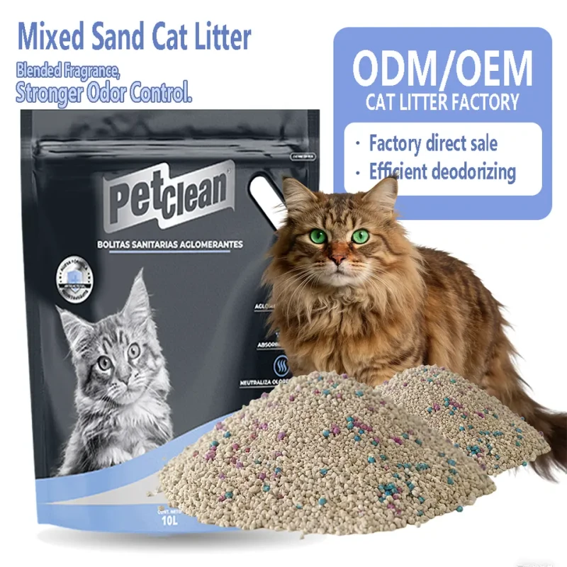Bulk Eco Friendly Biodegradable Fast Clumping Odor Control Highly Adsorbent Cat Litter OEM 4kg Bentonite Dust Free
