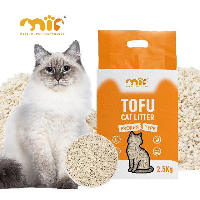 Bulk Purchase Fast Clumping Activated Carbon Crushed Tofu Cat Litter With MSDS Safety Test Certificate