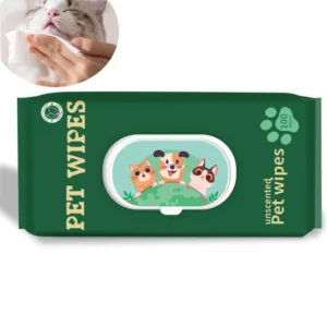 Bulk Sell Pet Cleaning Supplies Unscented Pet Wipes for Dog and Cat 100% Plant based Wet Wipes for Pets Cleansing Deodorizing