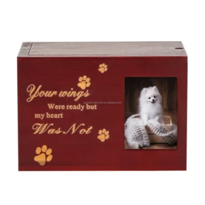 Burial Funeral Pet Memorials Funerary Supplies Bamboo Cremation Cinerary Coffin Wood Pet Caskets