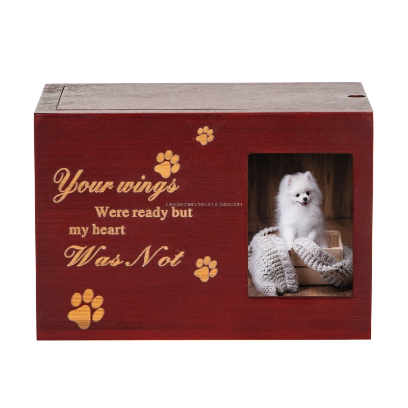 Burial Funeral Pet Memorials Funerary Supplies Bamboo Cremation Cinerary Coffin Wood Pet Caskets