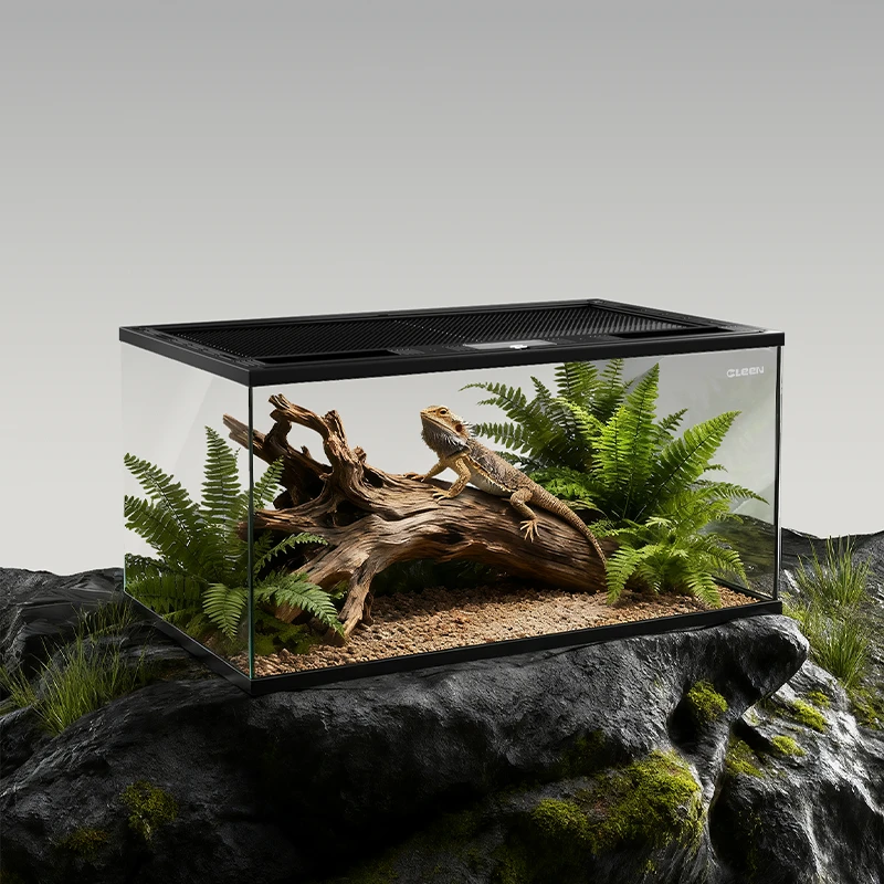 CLEEN Custom 40 Gallon Glass Reptile Tank Terrarium Reptile Rack Cage Vertical Reptile Enclosure