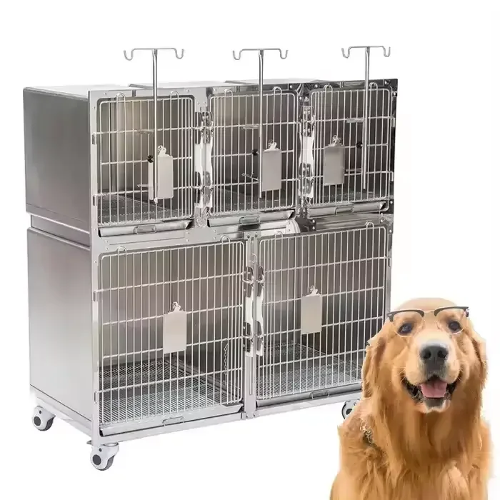 Cage Dog Vet Stainless Vet Hospital Cage Pet Vet Toy Cage