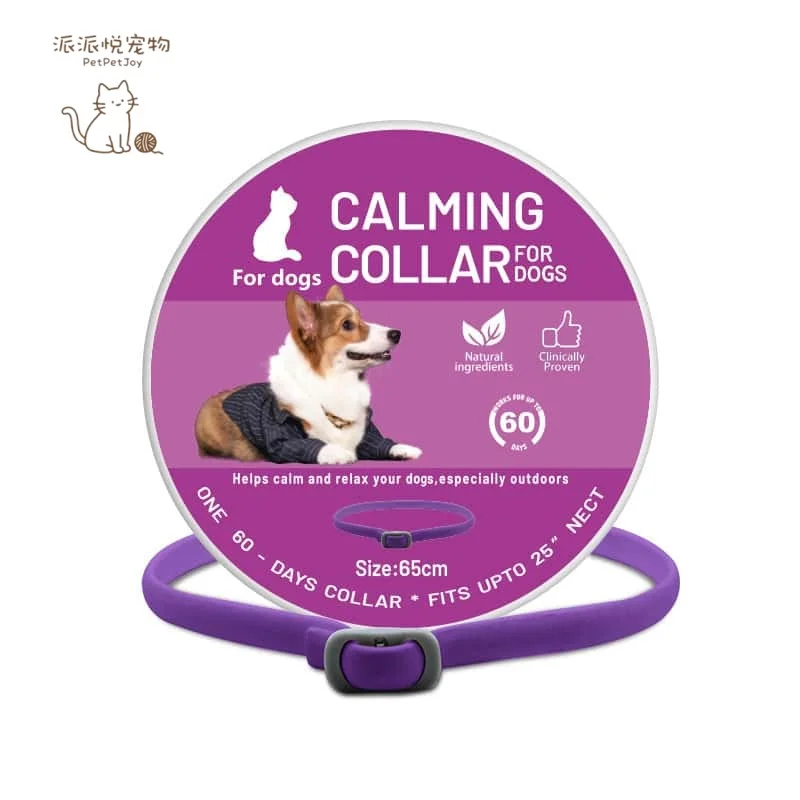 Calming Pheromone Soothing Waterproof Dog Cat Collar Silicone Ribbons Solid Pattern Eco friendly