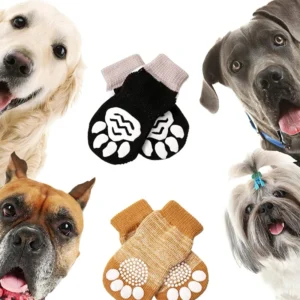 Can Custom logo Anti Slip Pet Socks Dog Socks Pet Paw Protectors Traction Control for Small Breed Dogs