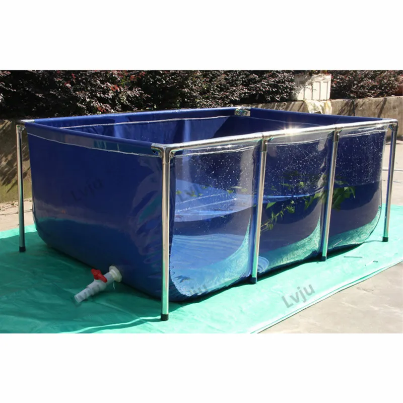Canvas Aquarium Decoration Interactive Saltwater Aquarium Pool Pond with Transparent Clear Viewing Panel