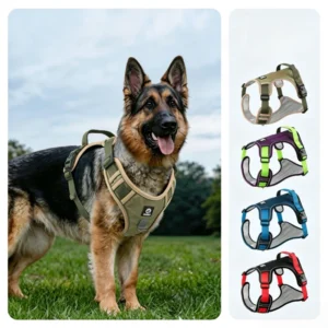Cartoon Alloy Dog Harness Soft Breathable Mesh Highly Reflective 5 Way Free Adjustable Easy Use