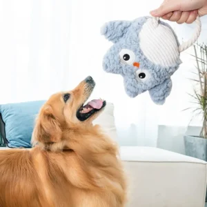 Cartoon Caterpillar Dog Squeaky Plush Chew Toy Bite Resistant Teething Relief Self Entertaining Play