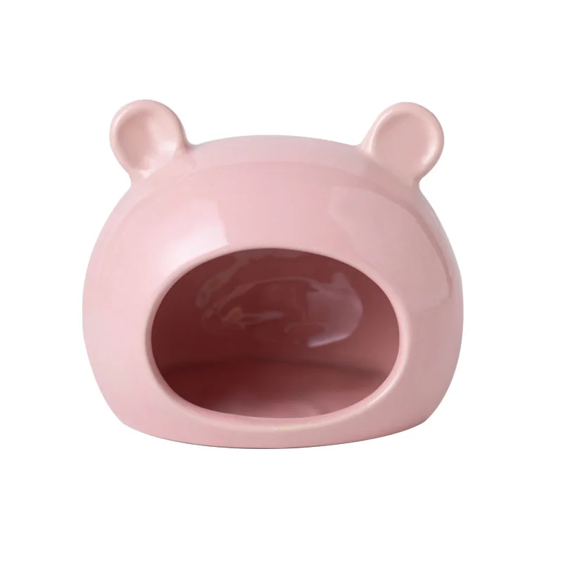 Cartoon Ceramic Igloo Nest Cooling Shelter House for Hamsters Hedgehogs Sugar Gliders Golden Bears Small Pet Supplies