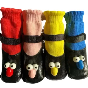 Cartoon Pet Shoes with Waterproof for Dog Anti Dirt and Non Slip Dog Socks