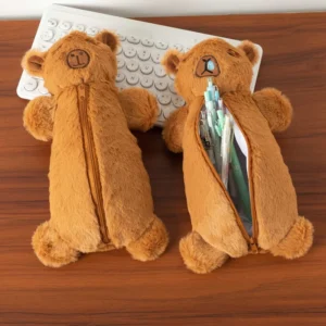 Cartoon Plush Toy Capybara Small Storage Bag Soft Adorable Multiple Styles Animals Stationery Storage Bag Pencil Case