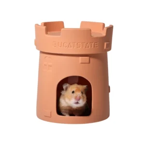 Cartoon Style Castled Cooling Ceramic Hamster Hideout for Small Animals