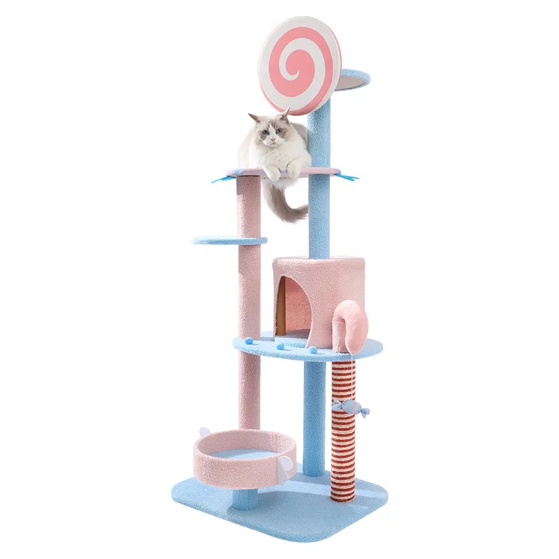 Cat Accessories Custom Cat Climbing Rack Kitten Nest and Tree Large Cat Scratcher for Indoor Playing
