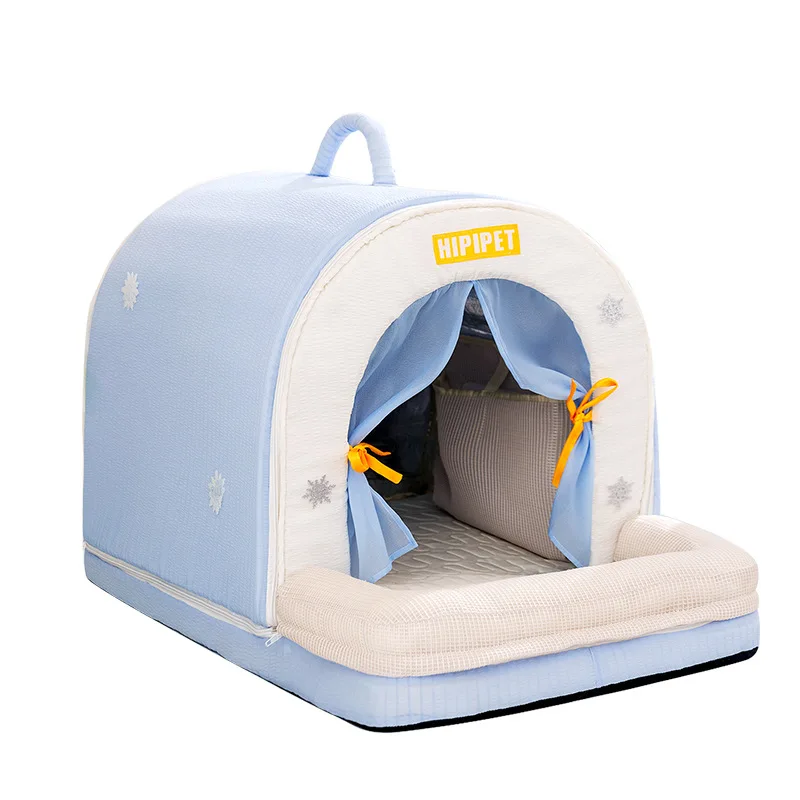 Cat Air Conditioning Nest Summer Cooling Relieving Ice Blue Pet Bed