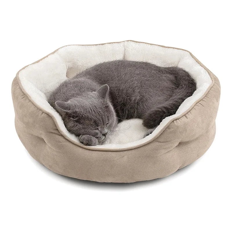 Cat Beds for Indoor Cat and Small Medium Size Dog Bed Soft Comfortable Washable Pet Bed