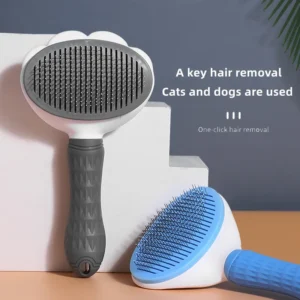 Cat Brush and Dog Brush With Long or Short Hair Self Cleaning Slicker Brush for Shedding and Grooming Pet Hair Removal Comb