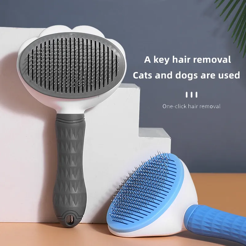 Cat Brush and Dog Brush With Long or Short Hair Self Cleaning Slicker Brush for Shedding and Grooming Pet Hair Removal Comb