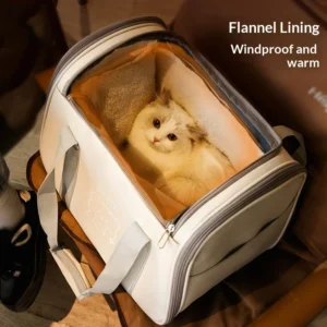Cat Carrier Dog Carrier Travel Anti Stress Portable Shoulder Bag Lightweight Design Large Capacity Pet Carrier