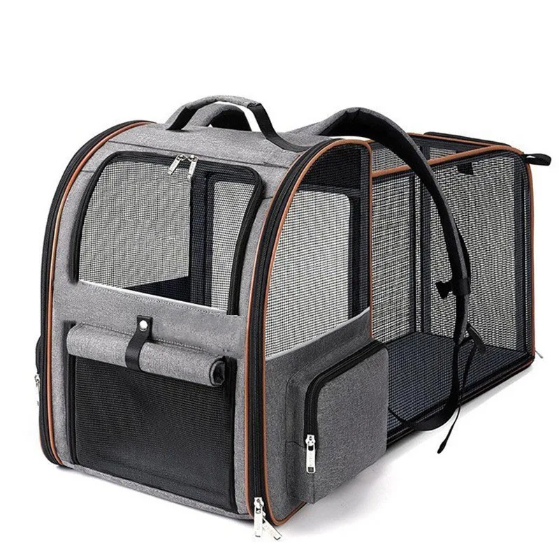 Cat Carrier Portable Expandable Foldable Breathable Oxford Backpack Travel Tote for Outings