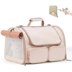 Cat Carrier Soft Sided Small Dog Carrier Large Cat Travel Bag with 4 Mesh Windows Under 15 lb Airline Approved Pet Carrier