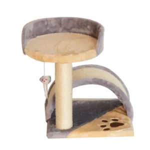 Cat Climbing Frame House Tree Integrated Scratching Post Space-Saving Wear Resistant Sisal Wood Scratching Board Jumping Carton