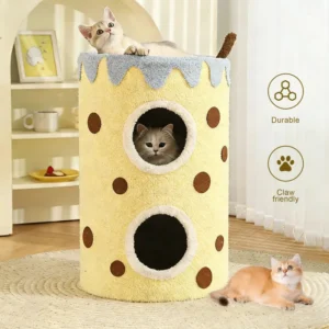 Cat Climbing Frame Small Homes Space Saving Integrated Tree Hole Cat Nest Suitable All Seasons Multi Layer Dual Layer Jumping