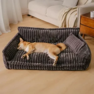 Cat Couch Soft Comfortable Pet Sofa Bed with Nonslip Bottom Detachable Polyester Plush Cat Nest Puppy Bed Pet Supplies