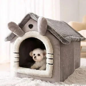 Cat Dog Bed Long Eared House Shape Four Season Universal Small Teddy Detachable Washable Pet Bed