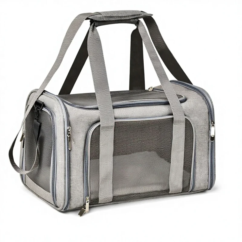 Cat Dog Carrier Soft Sided Collapsible Foldable Waterproof TSA Airline Approved Durable Lightweight Portable Polyester for Small