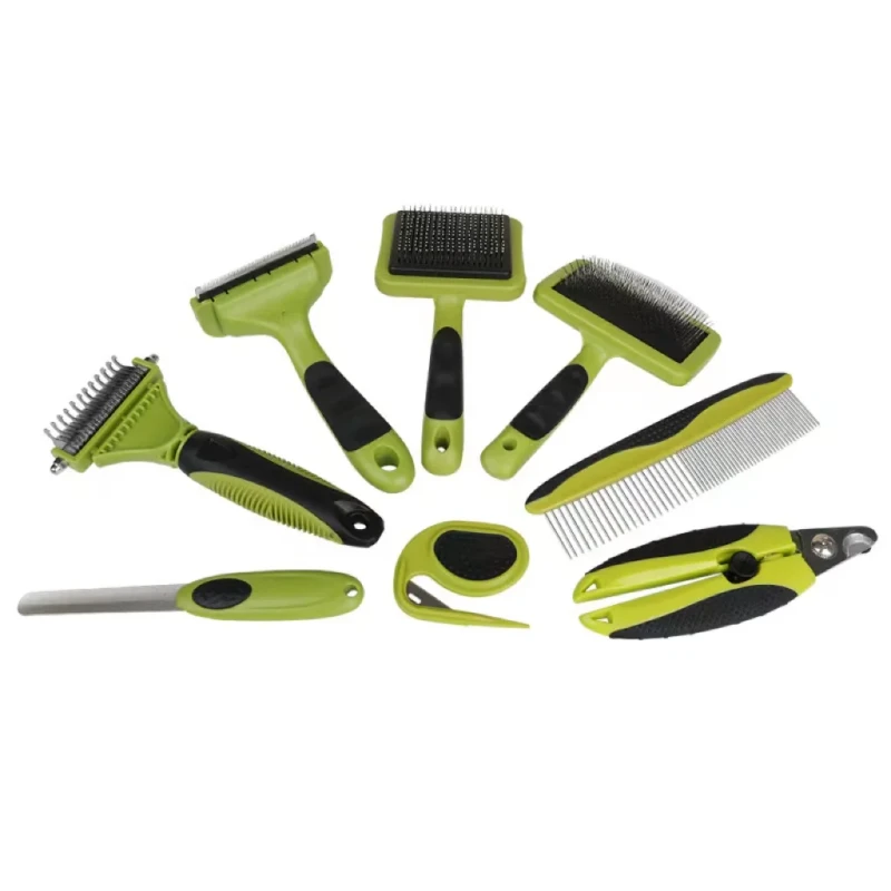 Cat Dog Grooming Tool Kit Dog Brush Nail Clipper Comb Set