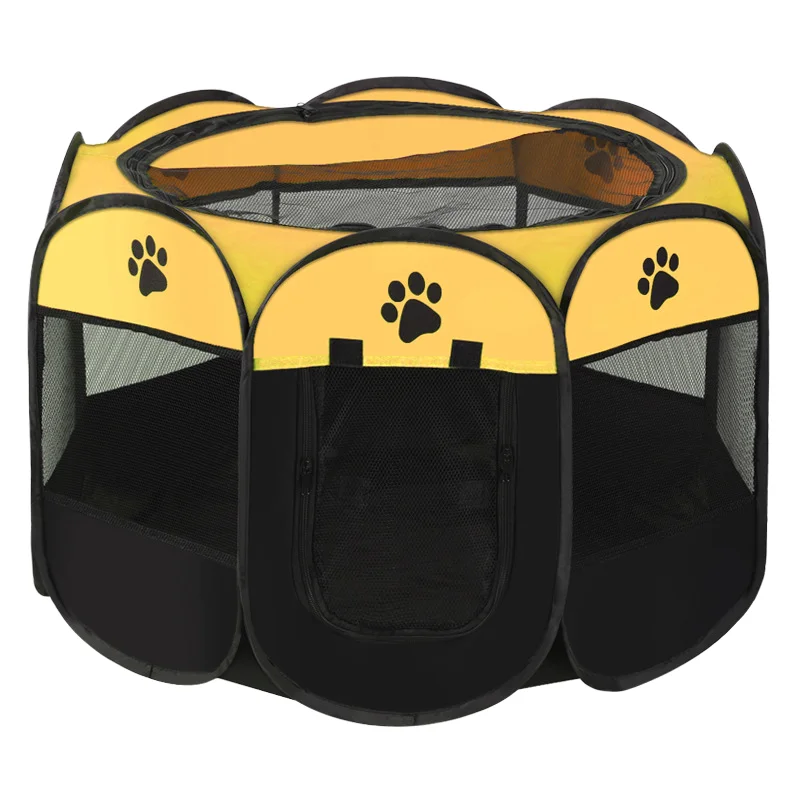 Cat Dog Kennel Removable Washable Semi Circle Cage Waterproof Breathable Oxford Cloth Dog Resistant Fence for Small Animals