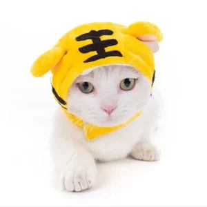 Cat Headgear Dog Tiger Headdress Cat Hat Small Dog Animal Embroidered Polyester Durable Pet Toy
