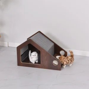 Cat House Medium Indoor Outdoor Breathable Weatherproof Living Room Pet Furniture MDF House