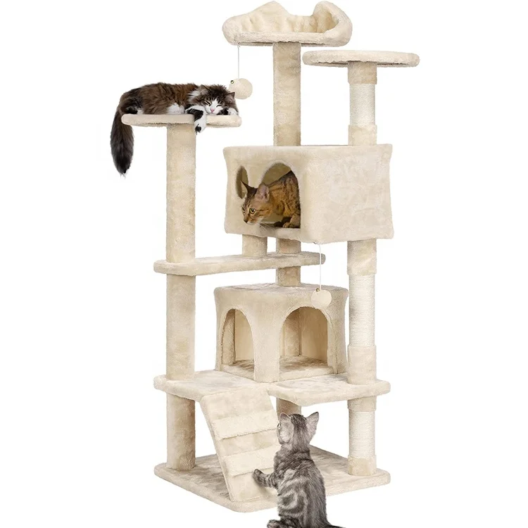 Cat House Scratch Cat Tree for Indoor Cats Multi Level Furniture Condo