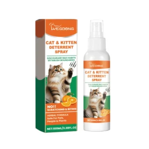 Cat Kitten Deterrent Spray Stop Scratching Biting Herbal Formula Safe for Pets Plants 100ML Behavior Training