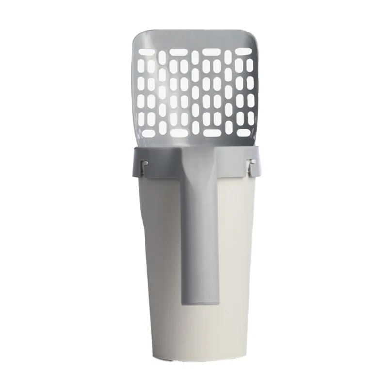 Cat Litter Disposal System Premium Integrated Detachable Deep Cat Litter Scoop with Bags Waste Container Inside