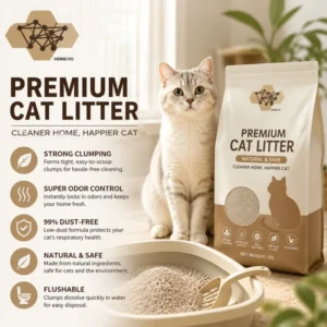 Cat Litter Flushable Strong Clumping Eco Friendly Silica Gel 4.5kg