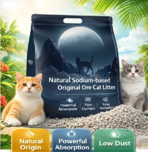 Cat Litter Sand OEM Factory Natural Ecological Low Dust Bentonite Cat Litter China Cat Litter