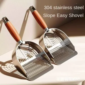 Cat Litter Scoop with Wooden Handle