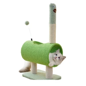 Cat Play Tree 40cm Tall Cat Tower with Hanging Ball Scratching Posts Claw Scratcher for Cats Kittens Sunflower