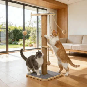 Cat Scratch Board Toy Wear-Resistant Non-Crumbs Sisal Claw Column Self-Hi Anti-Boredom Vertical Cat Climbing Cat Tree Scratcher