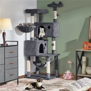Cat Scratcher Tower Home Furniture Cat Toys Tree Pets Hammock Sisal Post Climbing Frame Toy Cat Scratching Board Climbing Frame