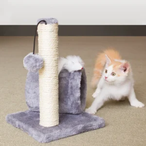 Cat Scratching Post & Cat Tree with Swing Ball and Mouse Sisal Material 3 Designs