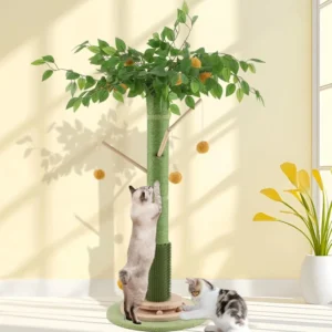 Cat Scratching Post for Indoor Cats Adults 45 Inch Tall Cat Scratcher with Sisal Rope Large Cats Scratching Posts