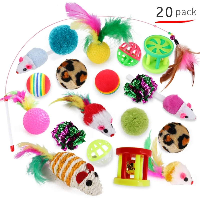 Cat Set Exclusive Pet Toys New Pet Toys Yiwu Cat Toys 20 Piece Set